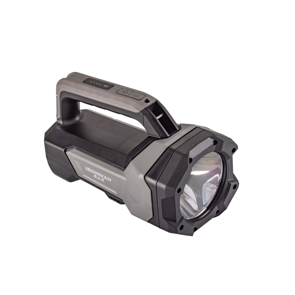 Lampe DOUBLE SPOT  A LEDS IRONMAN  DOUBLE RECHARGE AVEC POIGNEE  | Ironman 4x4