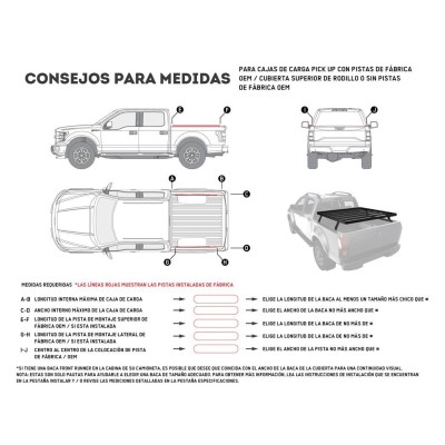 Kit de galerie Slimline II pour une benne de Pick-Up / 1345(l) x 1358(L) - de Front Runner