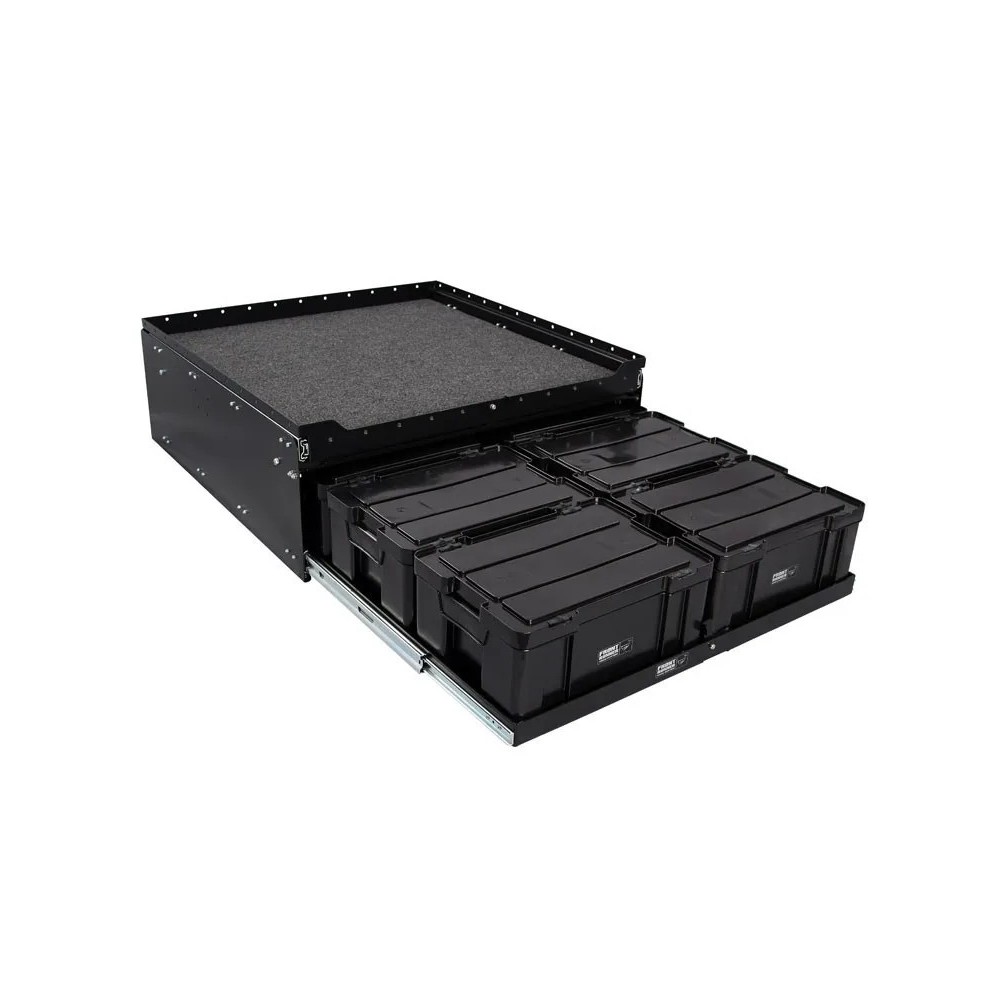 Tiroir pour 6 boîtes Cub avec plateau coulissant au-dessus du tiroir - de Front Runner