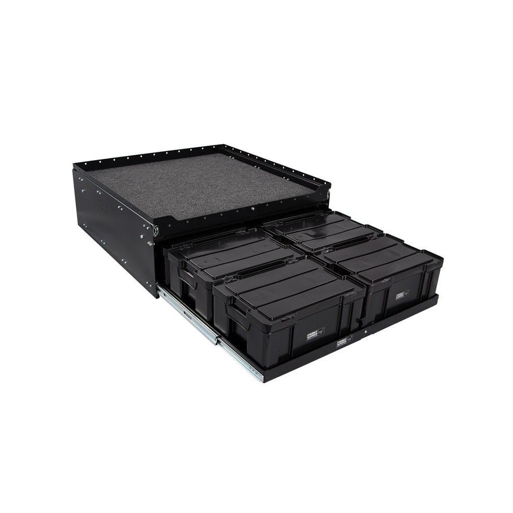 Tiroir pour 6 boîtes Cub avec plateau coulissant au-dessus du tiroir - de Front Runner