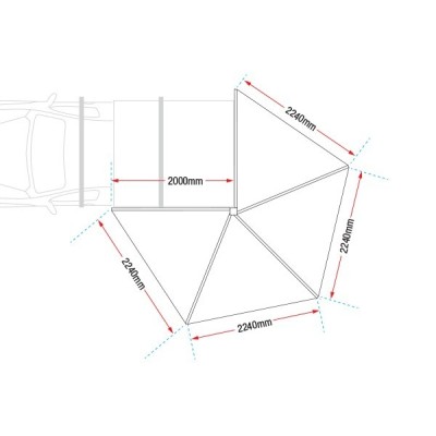 AUVENT 270° IRONMAN AUTO PORTANT AVEC LEDS chez sifa 4x4.com
