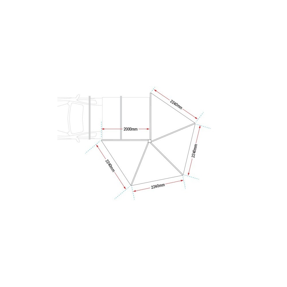 AUVENT 270° IRONMAN AUTO PORTANT AVEC LEDS chez sifa 4x4.com