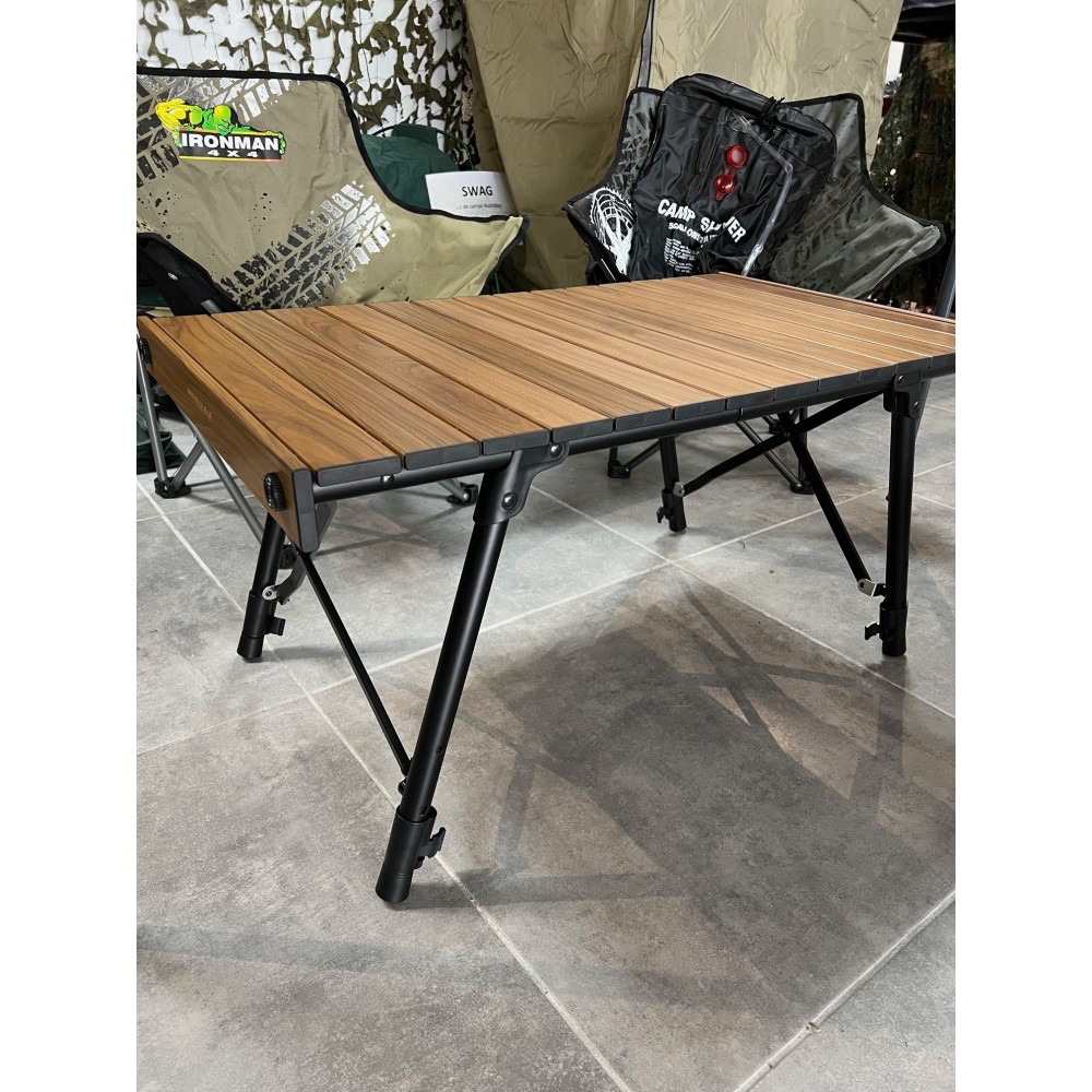 Table de camping alu /bois reglable ironman