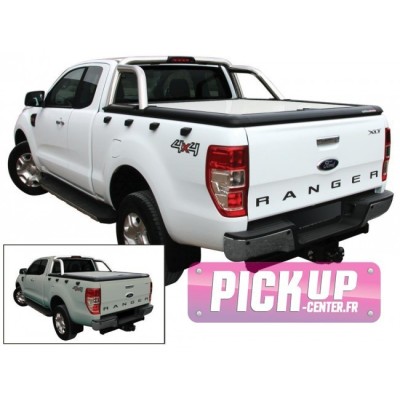 Tonneau Cover Aluminium Ford Ranger Double Cab 2012+ Compatible Roll Bar D'origine