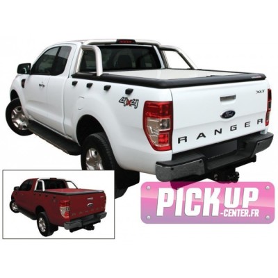 Tonneau Cover Aluminium Ford Ranger Double Cab 2012+ Compatible Roll Bar D'origine