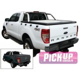 Tonneau Cover Aluminium Ford Ranger Double Cab 2012+ Compatible Roll Bar D'origine