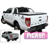 Tonneau Cover Aluminium Ford Ranger Double Cab 2012+ Compatible Roll Bar D'origine