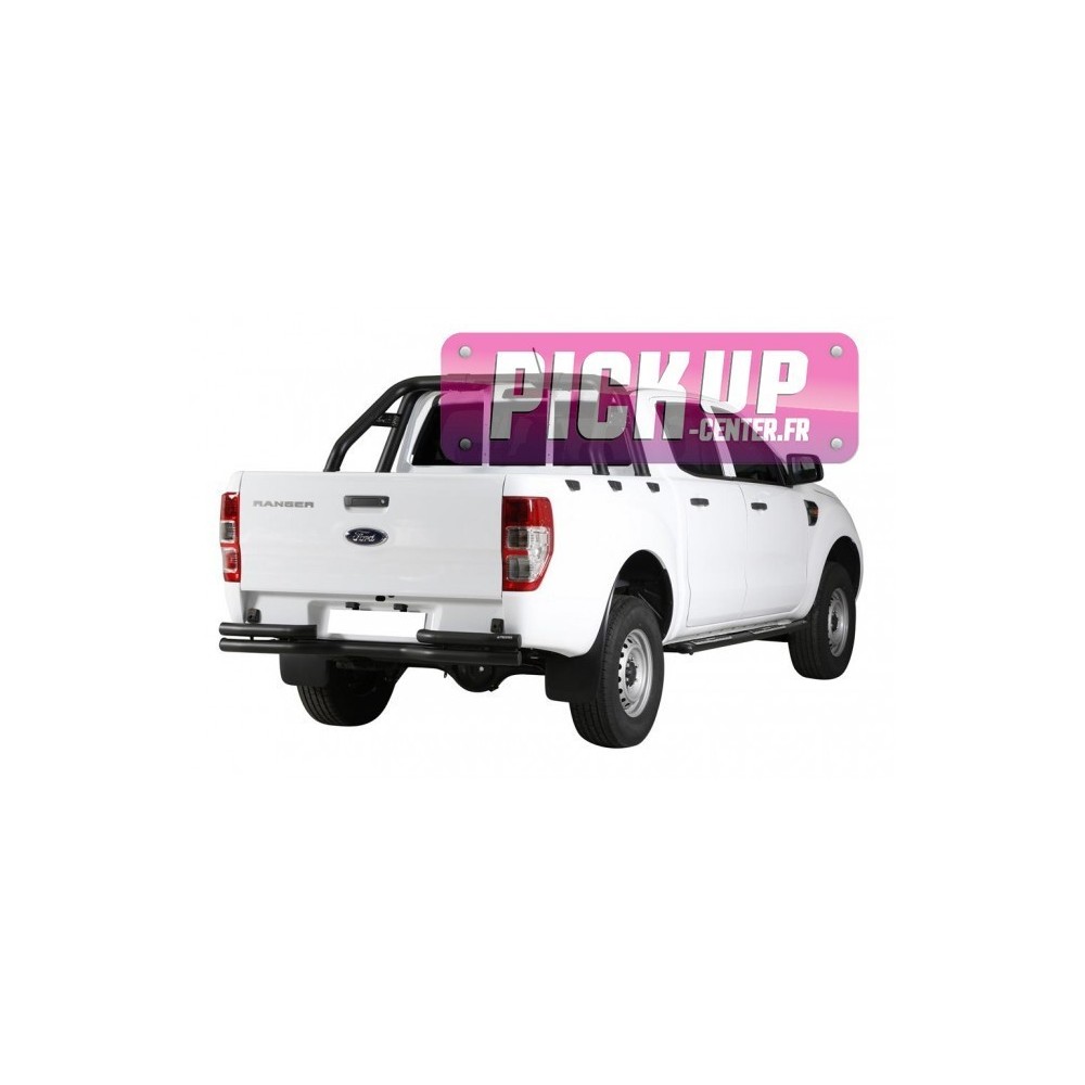 Pare-Choc Arriere Double Tube 63 Inox Noir Ford Ranger 12+Comp Atl