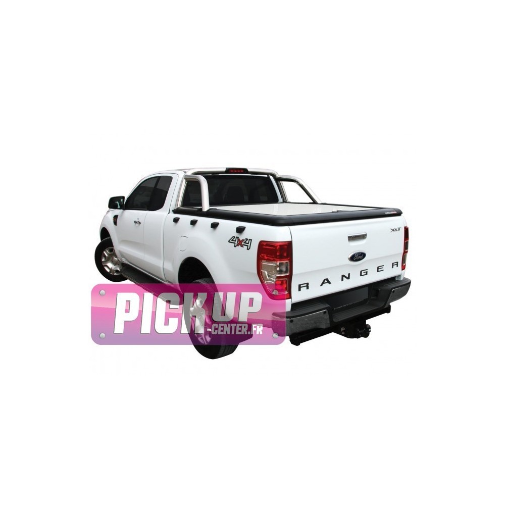 Tonneau Cover Aluminium Ford Ranger Double Cab 2012+ Compatible Roll Bar D'origine