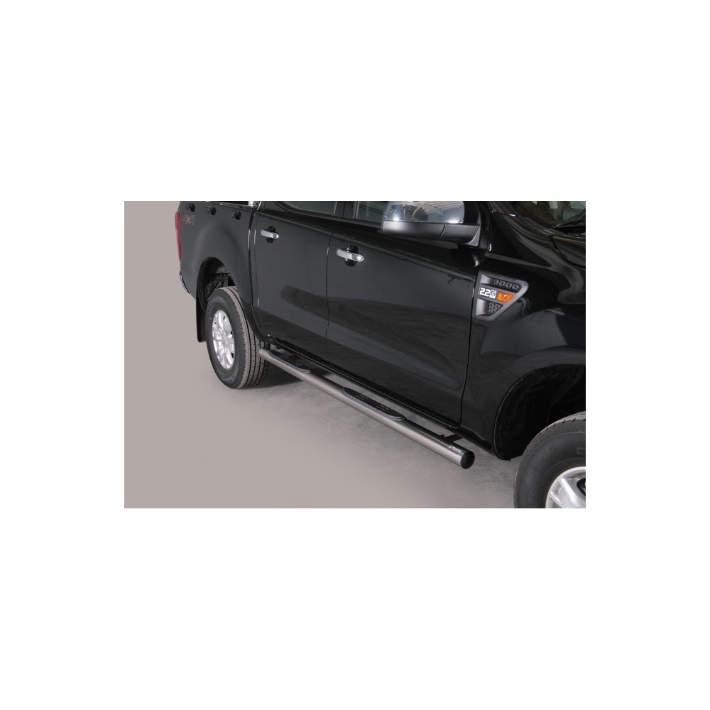 Tubes Marche Pieds Inox Ø76 Ford Ranger 2012+ Double Cab - MISUTONIDA