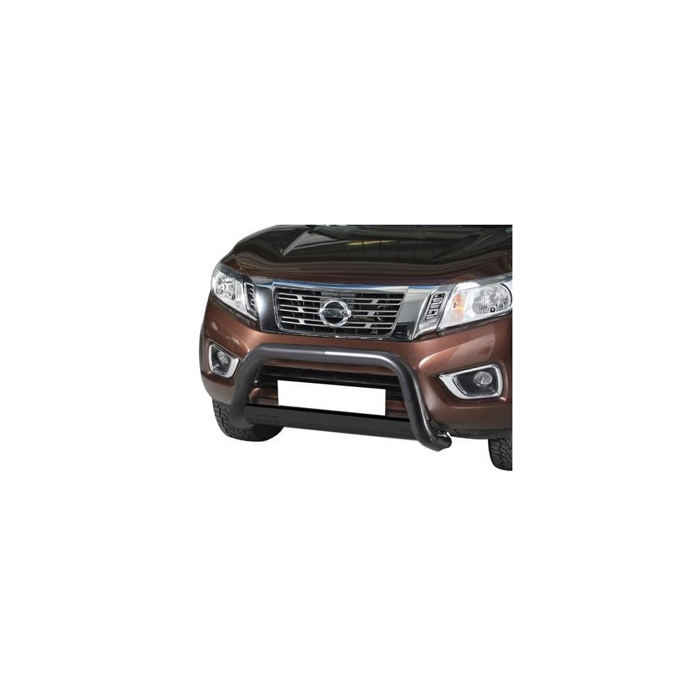 Push bar INOX THERMOLAQUE NOIR Ø 63 NISSAN NAVARA D23 NP300 2016+ CE