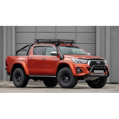 Push bar Inox Thermolaqué Noir Ø 76 Toyota Hilux Revo 2016 + 2019+