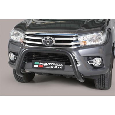 Push bar Inox Thermolaqué Noir Ø 76 Toyota Hilux Revo 2016 + 2019+