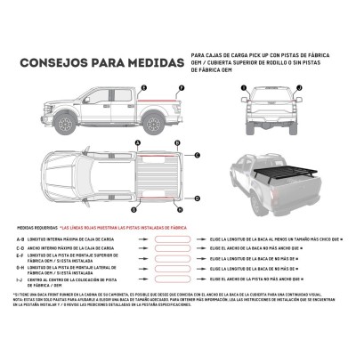 Kit de galerie Slimline II pour une benne de Pick-Up / 1345(l) x 1358(L) - de Front Runner