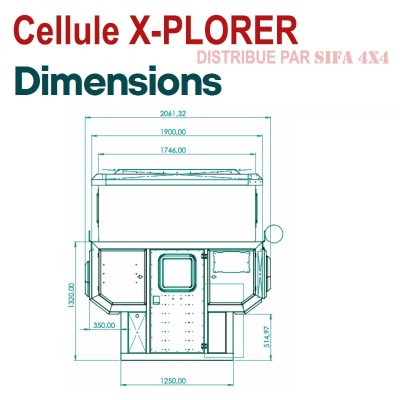 Camper x - cellule voyage pickup  sifa 4x4 ! POIDS 350 KG