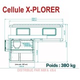 Camper x - cellule voyage pickup  sifa 4x4 ! POIDS 350 KG